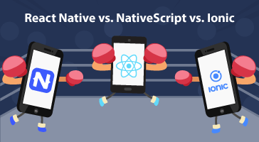 React native vs NativeScript vs Ionic - Feature Image