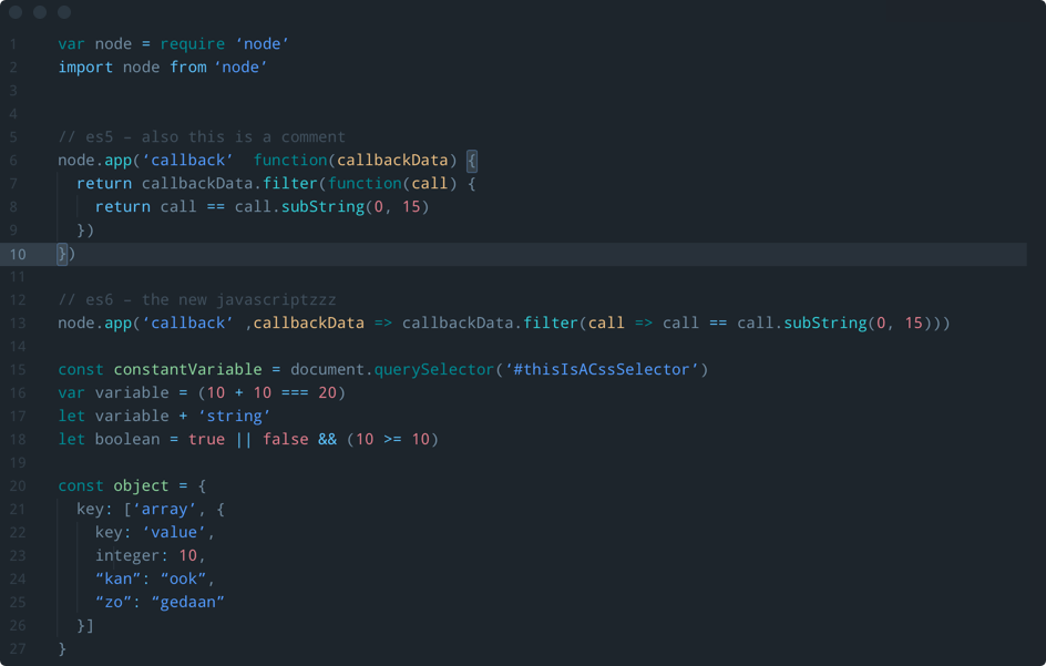 Atom Editor Color Palette
