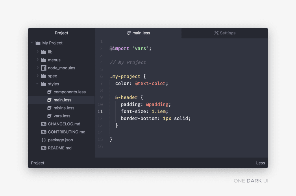 one-dark-atom-ui-theme