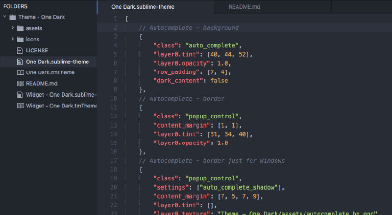 One Dark-theme-for-sublime-text