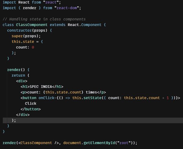 Handling-state-class-component