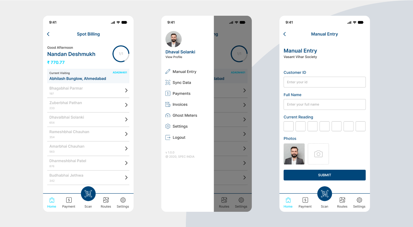 Meter Reading App -Society Selection Screen