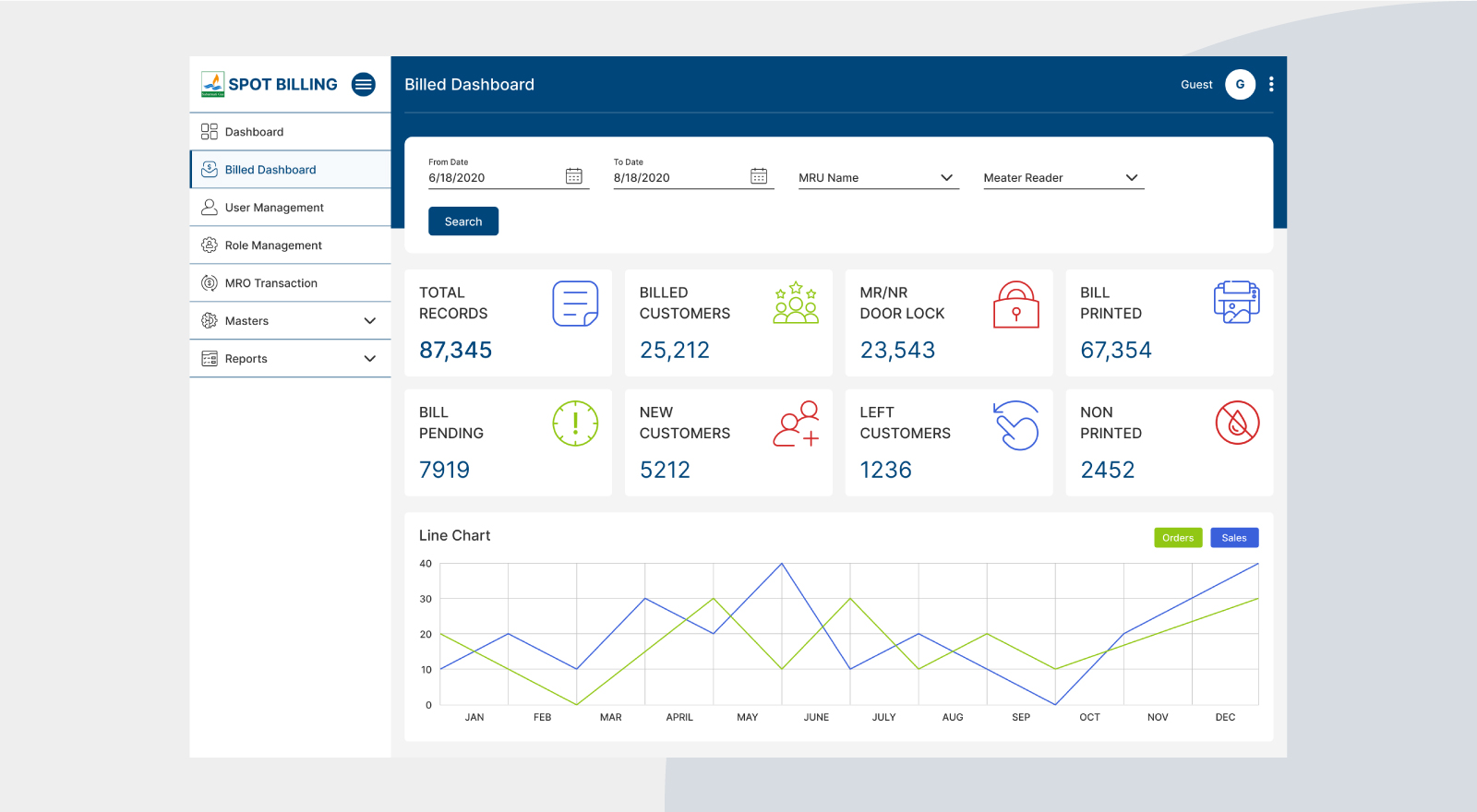 Spot Billing System - Admin Dashboard