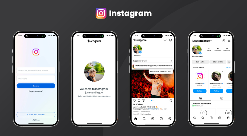 Instagram app development
