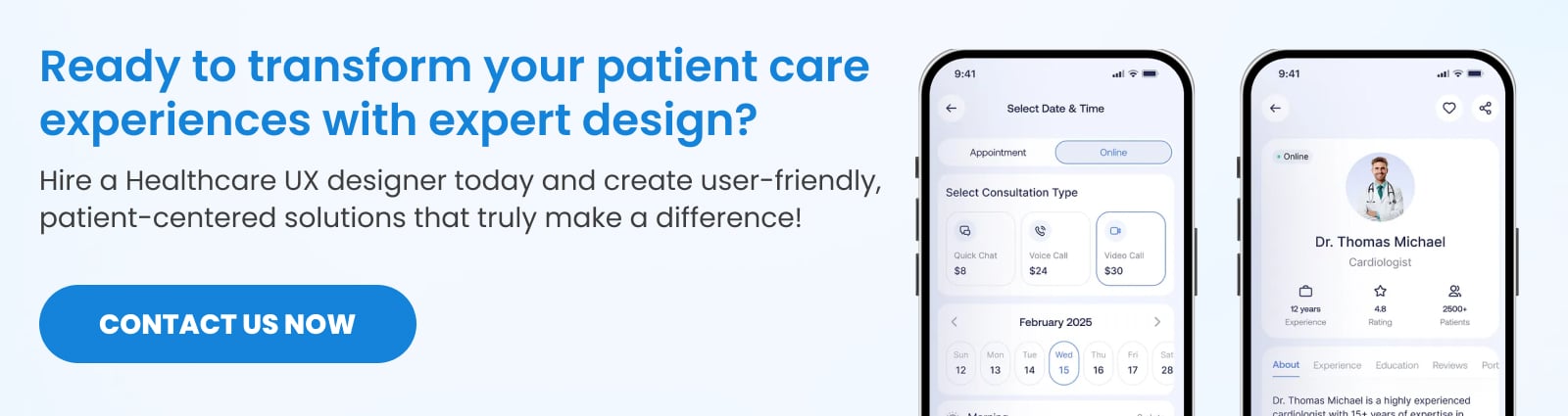 Healthcare UX CTA