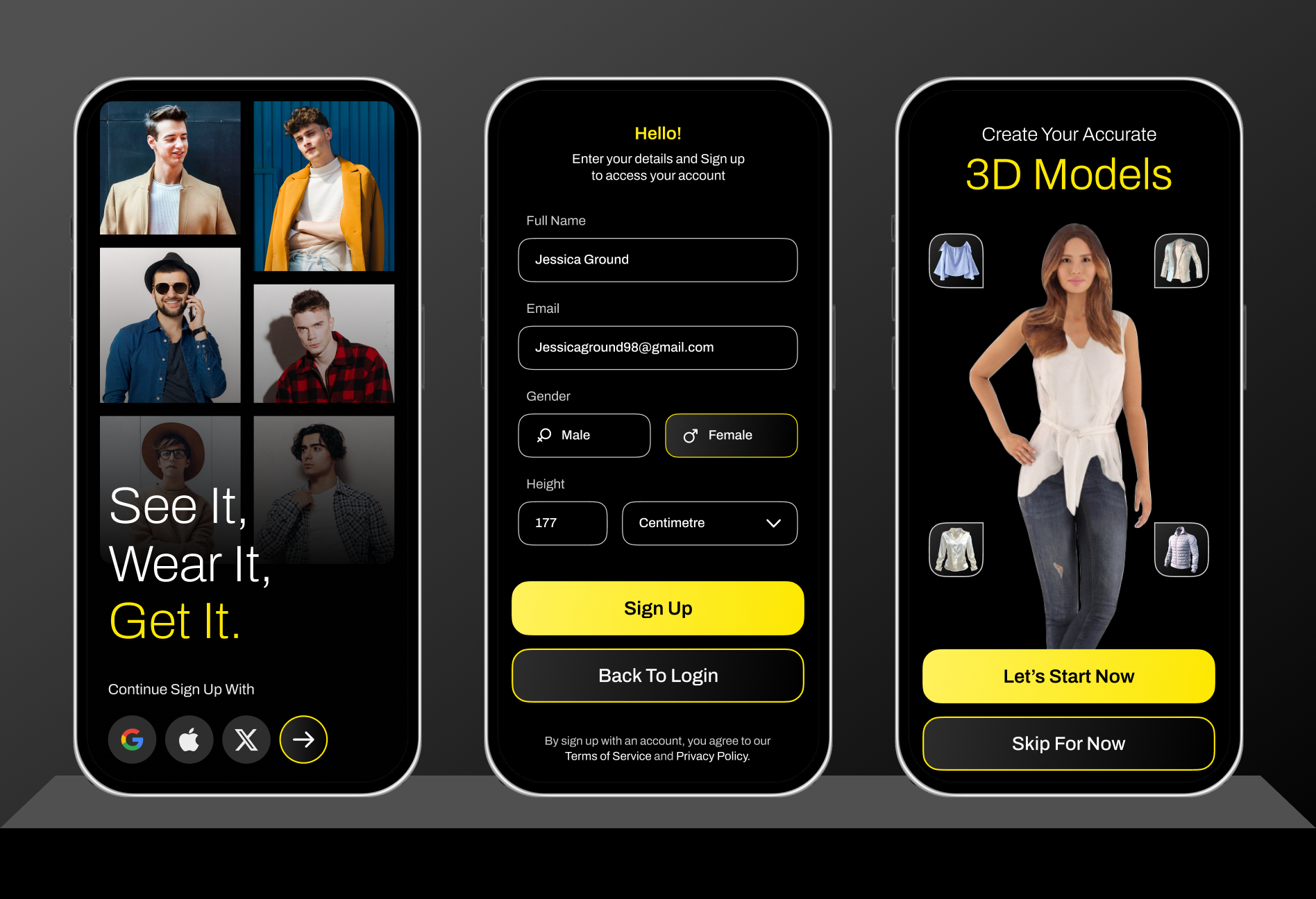 AI virtual Try-on App Screen - 1