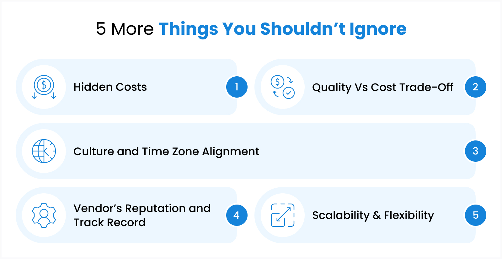 Additional factors that you should keep in mind