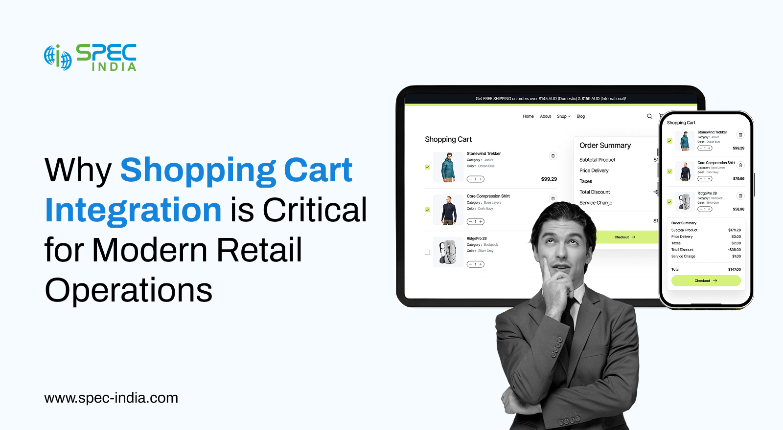 shopping cart integration for retail