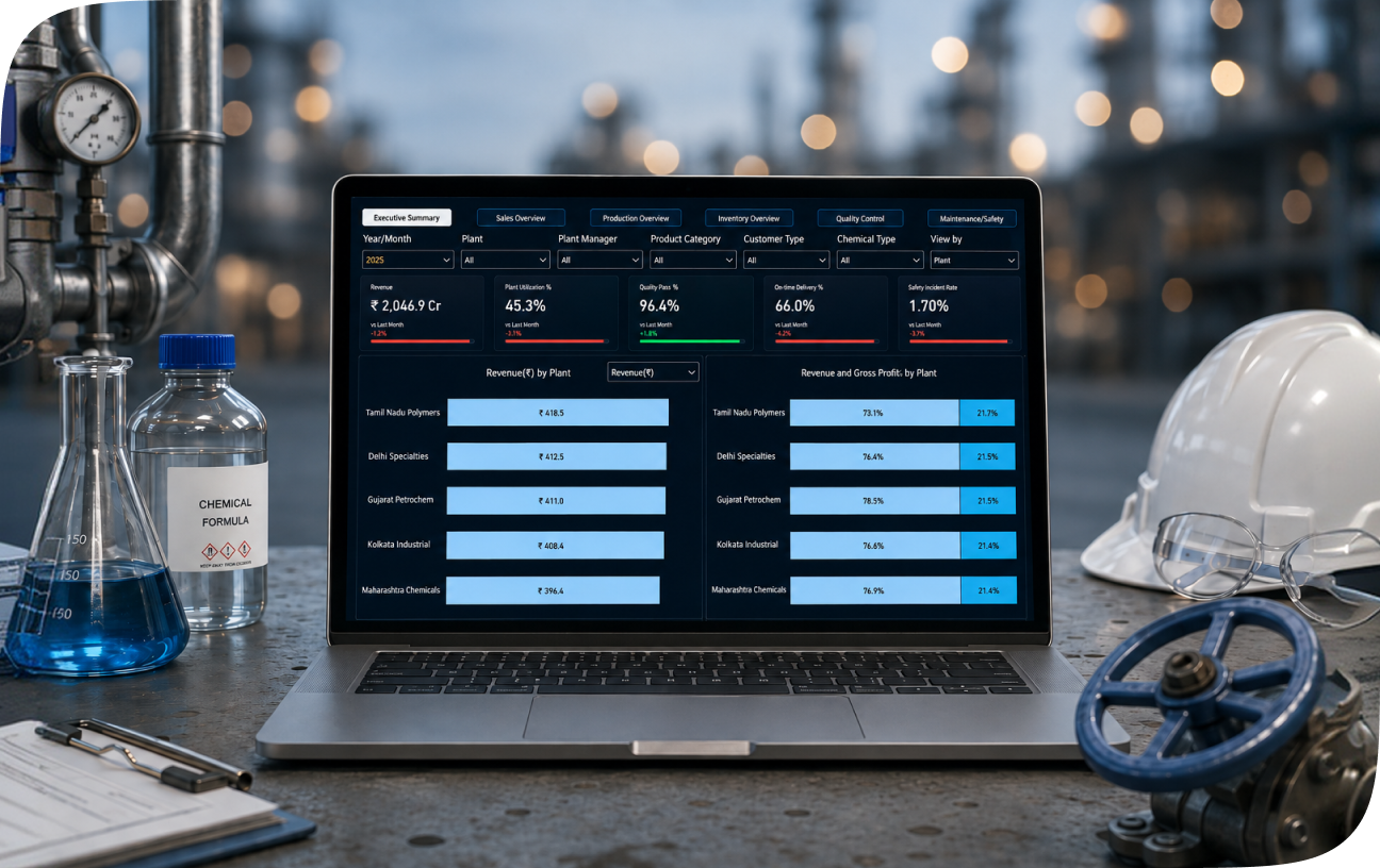 Chemical Manufacturing Power BI Dashboard